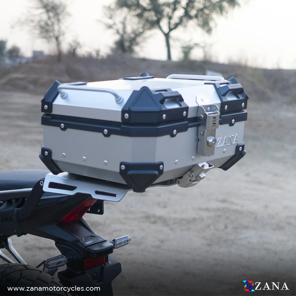 Universal Top Box Plastic (45 Ltr) L-flat Black With Back Rest Cushion For KTM ADV 390 (2025